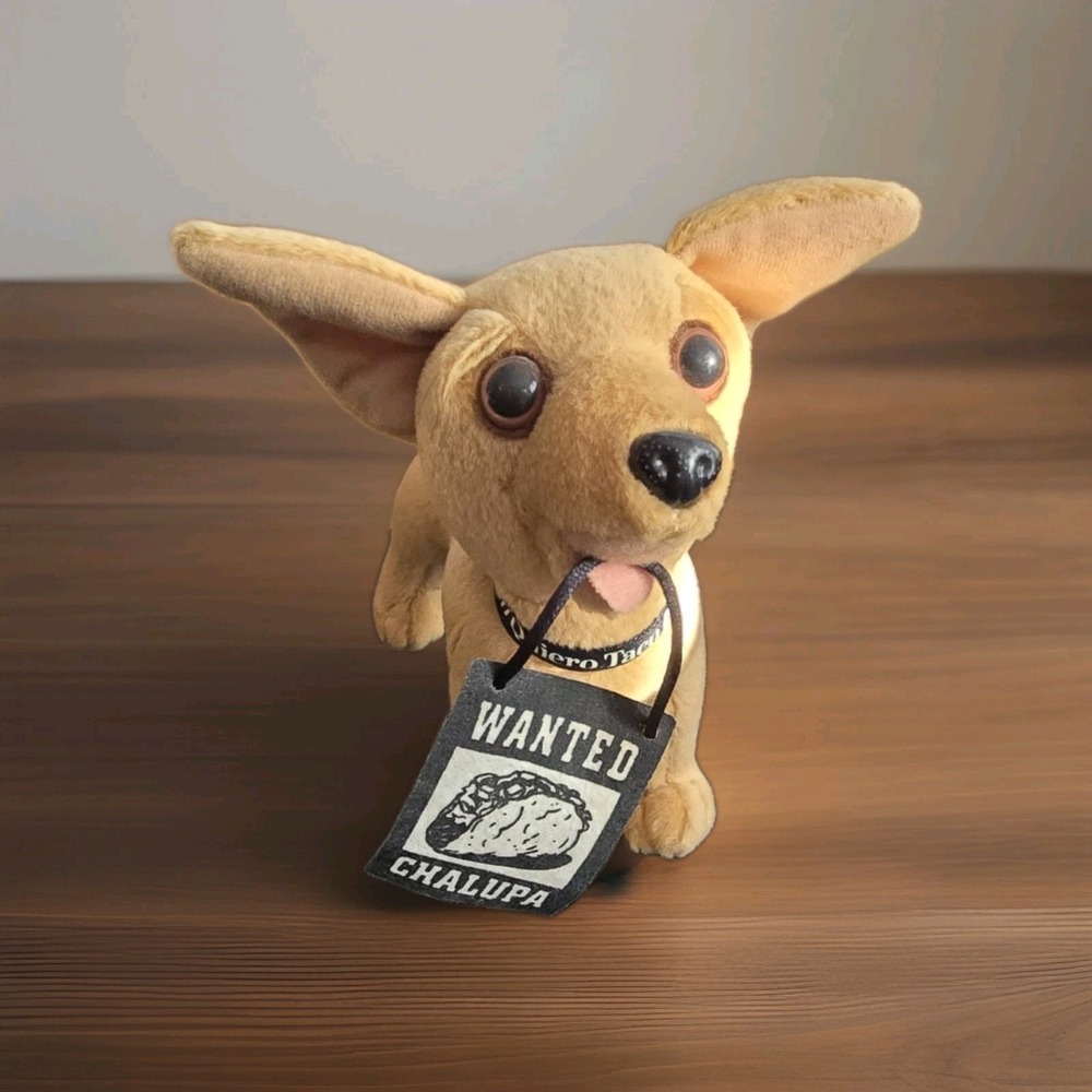 Vintage 1999 Taco Bell Chihuahua Talking Dog Plush 6" Chalupa TESTED WORKING